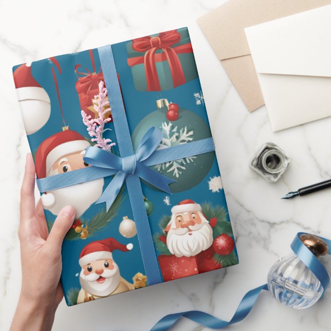 Papel De Presente Condecorações de Natal modernas (Presentear)