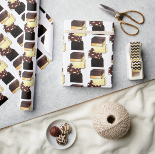 Papel De Presente Confecção de Pilha de Fudge Doces de Confeitaria