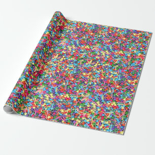 Papel De Presente Confeitos Arco-Íris