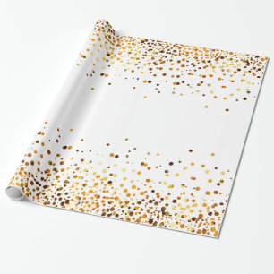 Papel De Presente confetes da folha do falso do brilho do ouro
