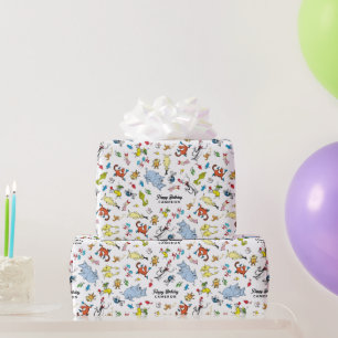 Papel De Presente Confetes de Personagens do Dr. Seuss Aniversário