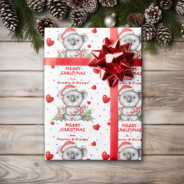 Papel De Presente Confetti Heart Koala Netos Natal