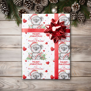 Papel De Presente Confetti Heart Koala Netos Natal