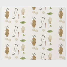 Papel De Presente Conjunto de golfe de um equipamento de golfe mascu