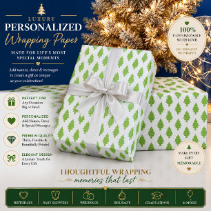 Papel De Presente Conjunto de Pastas Arquivo Verde Botânico