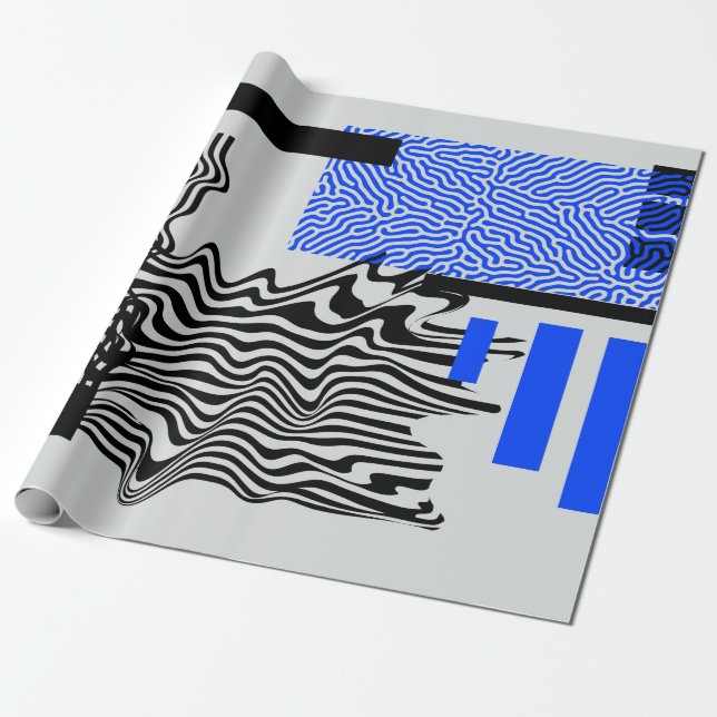 Papel De Presente Conjunto Universal de Formas Geométricas Modernas. (Desenrolado)
