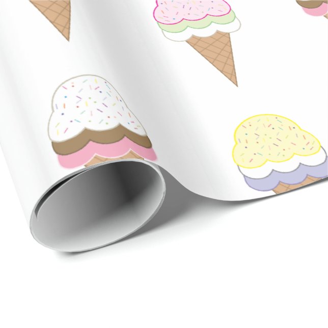 Papel De Presente Consciência do sorvete (Ponta do rolo)