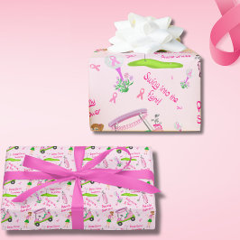 Papel De Presente Conscientização sobre o Câncer de Mama Swing Pink
