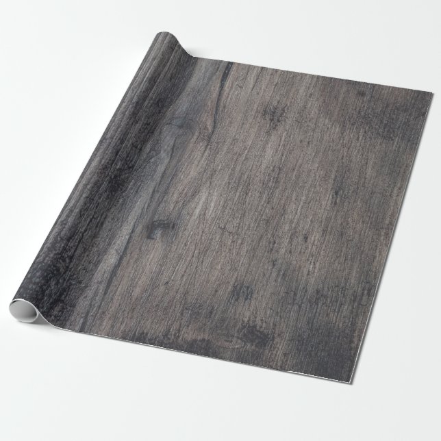 Papel De Presente Conselho de madeira castanha (Desenrolado)