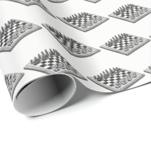 Papel De Presente Conselho de xadrez e peças de xadrez Vintage Art