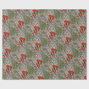 Papel De Presente Conselho Russo de Vestido Vermelho