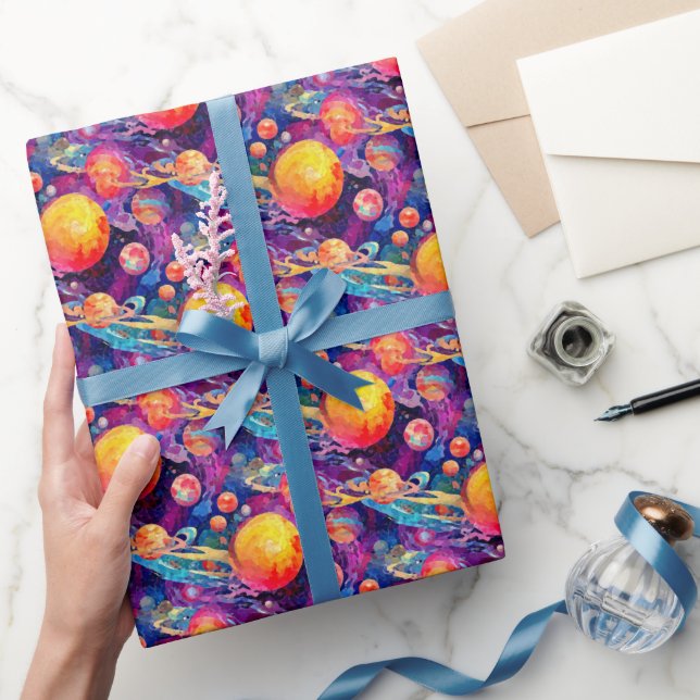Papel De Presente Constelação de Wondrous (Presentear)