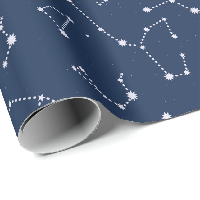 Papel De Presente Constellations Starry Sky (Ponta do rolo)