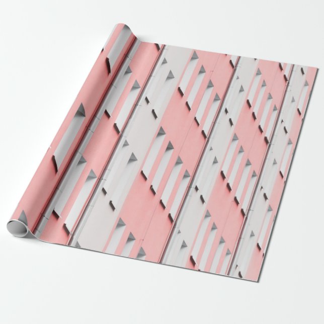 PAPEL DE PRESENTE CONSTRUÇÃO DE CONCRETOS BRANCOS E DE TINTA (Desenrolado)