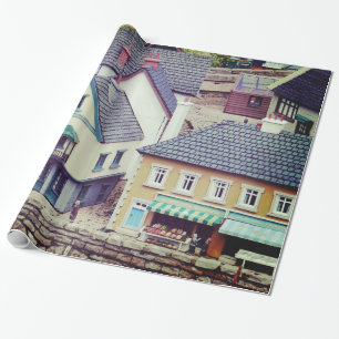 Papel De Presente Construções modelo do beira-mar