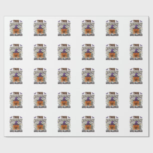 Papel De Presente Contador de Halloween Engraçado Sombrio Temporada 