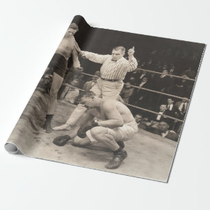 Papel De Presente Contagem de referência sobre boxer em ringboxing, 