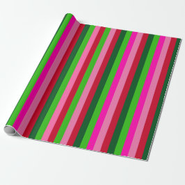 Papel De Presente Contemporary Colors Christmas Stripes