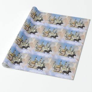 Papel De Presente Conto de Fadas Nuvens do Castelo