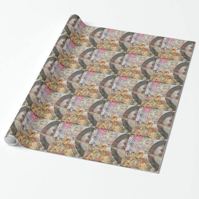 Papel De Presente Conto de Fadas Rima da Mamãe Gansa (Desenrolado)