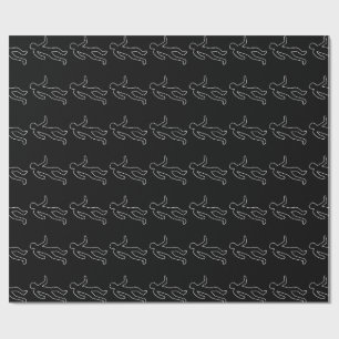 Papel De Presente Contorno de Giz