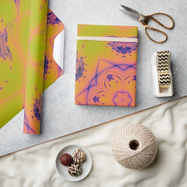 Papel De Presente Contraste de gradiente de Sunset Beach Mandela (Artesanato)