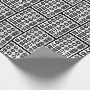 Papel De Presente controlador remoto de tv prateada