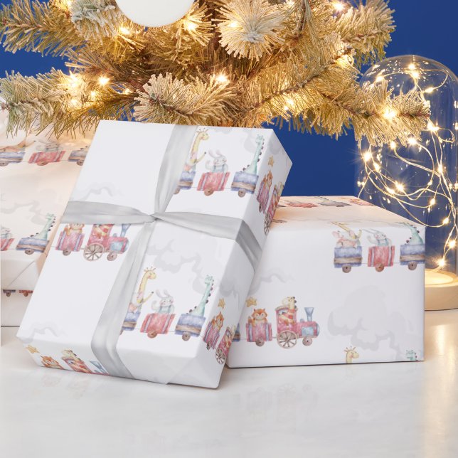 Papel De Presente Convite de Aniversário do Trem de Brinquedo, Todos (Feriados)