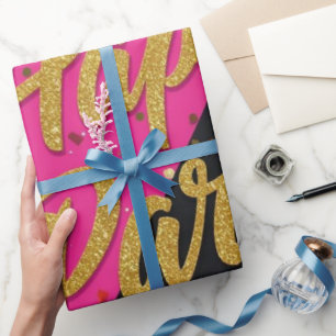 Papel De Presente Convite de Confetes para Despedida de Solteira Últ