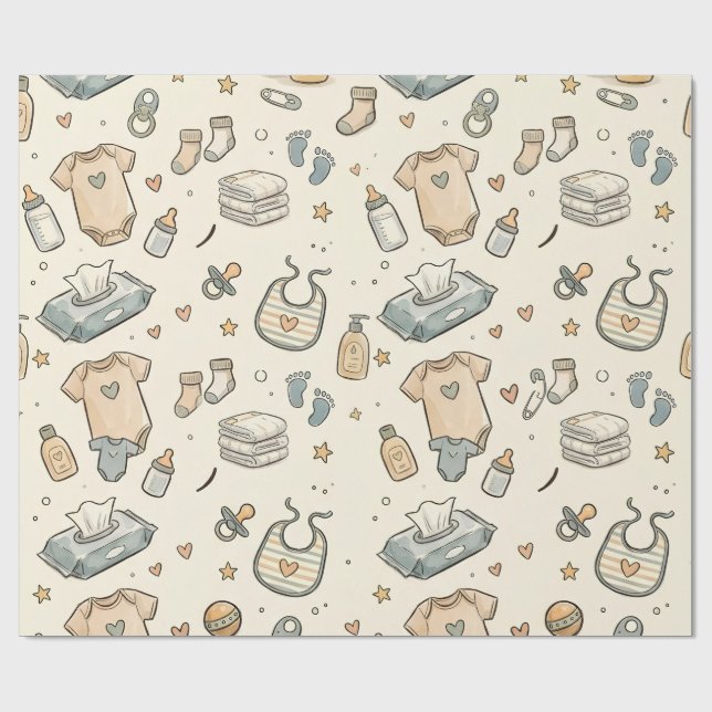 Papel De Presente Convite para Chá de Bebê (Aberto)