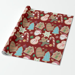 Papel De Presente Cookie de Natal