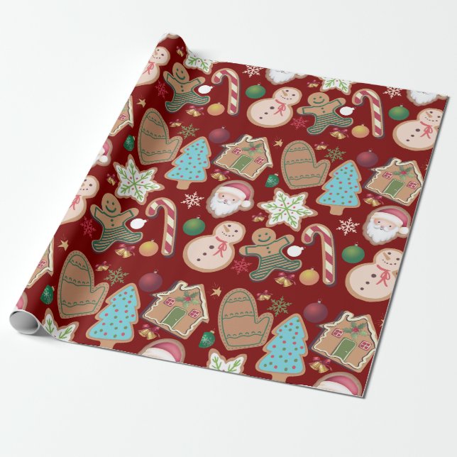 Papel De Presente Cookie de Natal (Desenrolado)