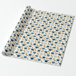 Papel De Presente Cookie Monster C é para Padrão de Biscoito