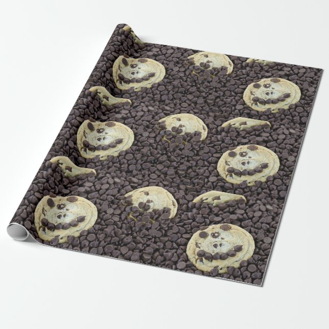 Papel De Presente Cookies Chip de Chocolate (Desenrolado)