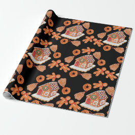 Papel De Presente Cookies da Casa do Pão de Natal