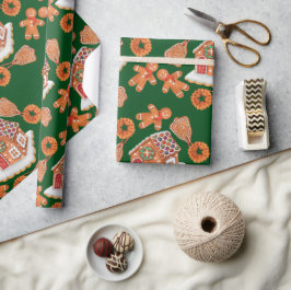 Papel De Presente Cookies da Casa do Pão de Natal