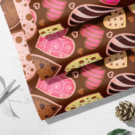 Papel De Presente Cookies de Namorados bonitos | Fragmento para pres