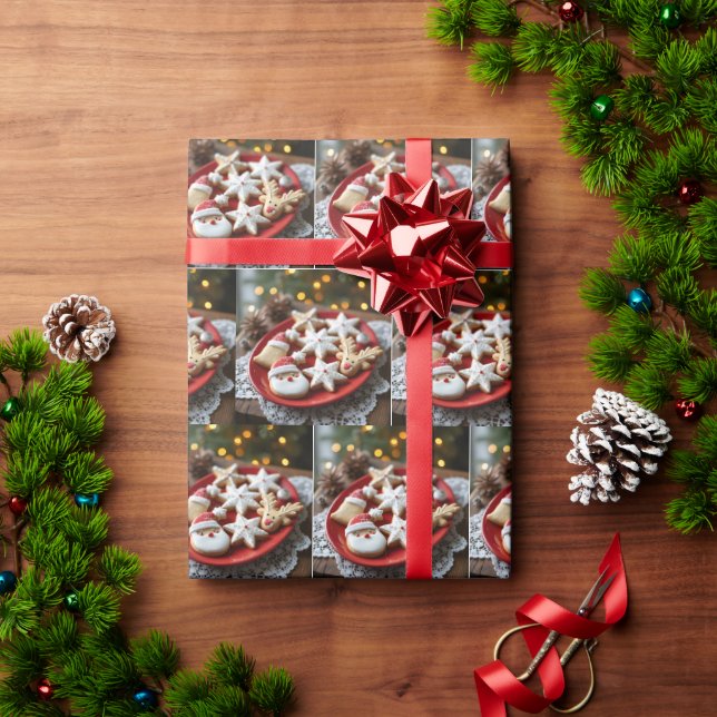 Papel De Presente Cookies de Natal de rico (Presente de Natal)