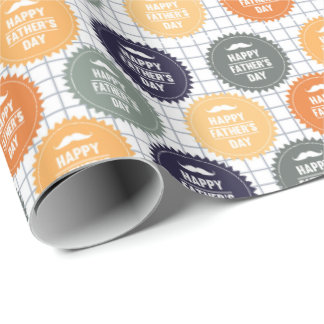 Papel De Presente Cool Happy Father's Day tiled pattern