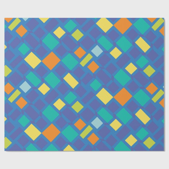 Papel De Presente Cool Tone checkerboard Kid's   (Aberto)