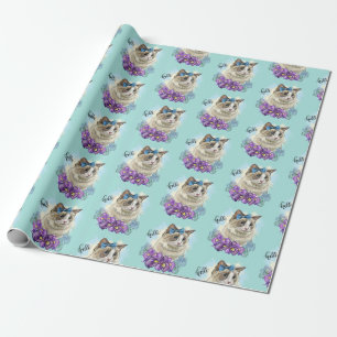 Papel De Presente Cópia do Desenho à mão de um gato fofo e engraçado