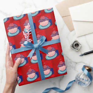 Papel De Presente Copo de Leite Fofo