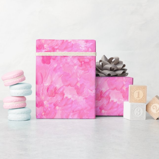 Papel De Presente Copo Térmico Peônia Rosa (Chá de bebê)