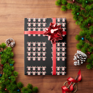 Papel De Presente Coquete Christmas Cow Highland Ocidental Natal 