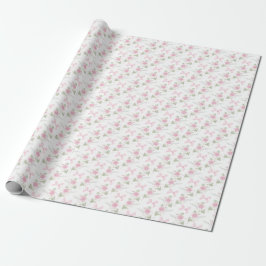 Papel De Presente Coquette Toile De Jouy Pink Bow Wrapping Paper