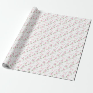 Papel De Presente Coquette Toile De Jouy Pink Bow Wrapping Paper