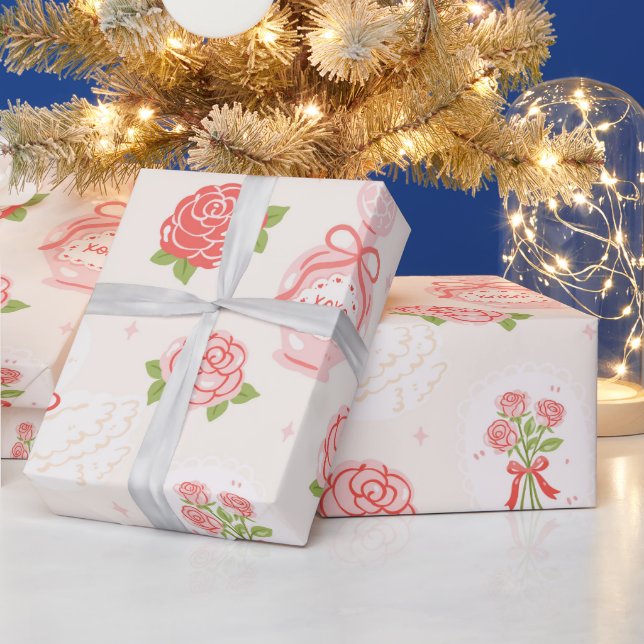 Papel De Presente Coquette Valentine (Feriados)
