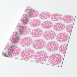 PAPEL DE PRESENTE COR BRANCA DE PINK DE DAHLIA NO ANIVERSÁRIO