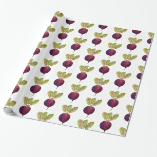 Papel De Presente Cor da Água dos Beets Vermelhos