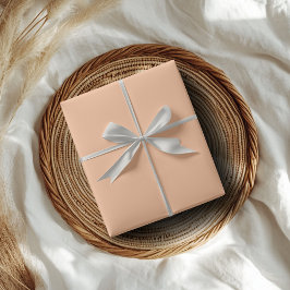 Papel De Presente Cor da Moda Rosa Bege Sólido | Elegante